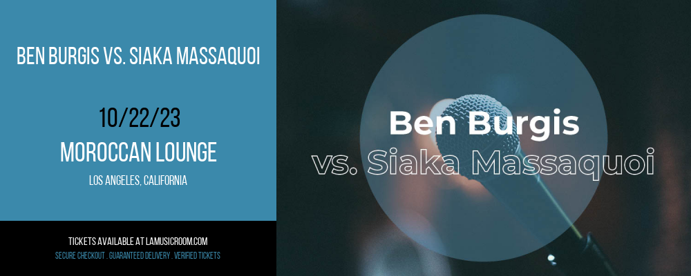Ben Burgis vs. Siaka Massaquoi at Moroccan Lounge